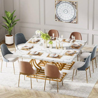 Faux Marble Dining Room Table