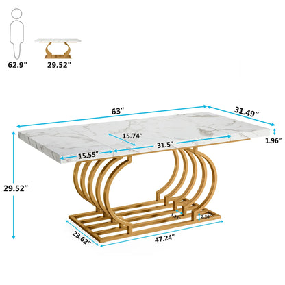 Faux Marble Dining Room Table