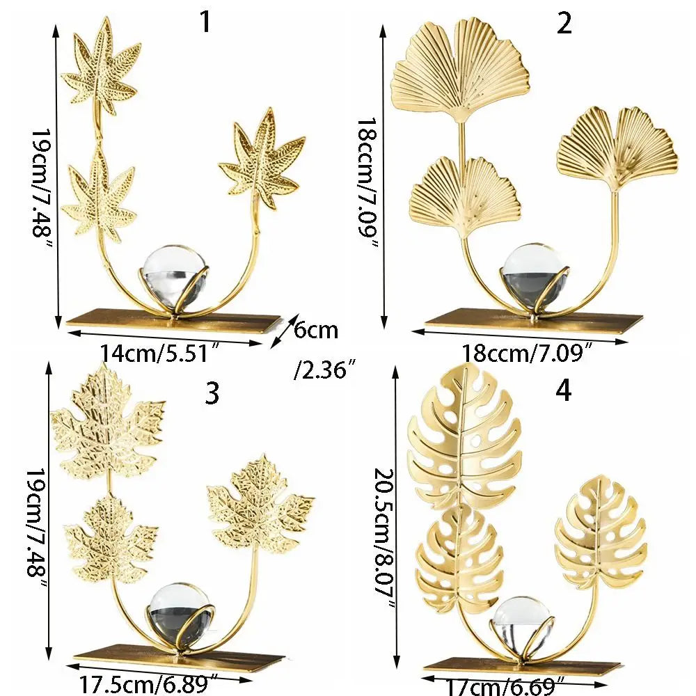 Leaf Crystal Ball Ornaments