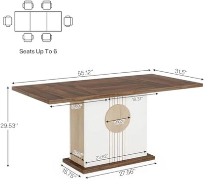 Farmhouse Wood Dinner Table