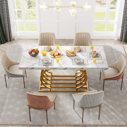 Faux Marble Dining Room Table